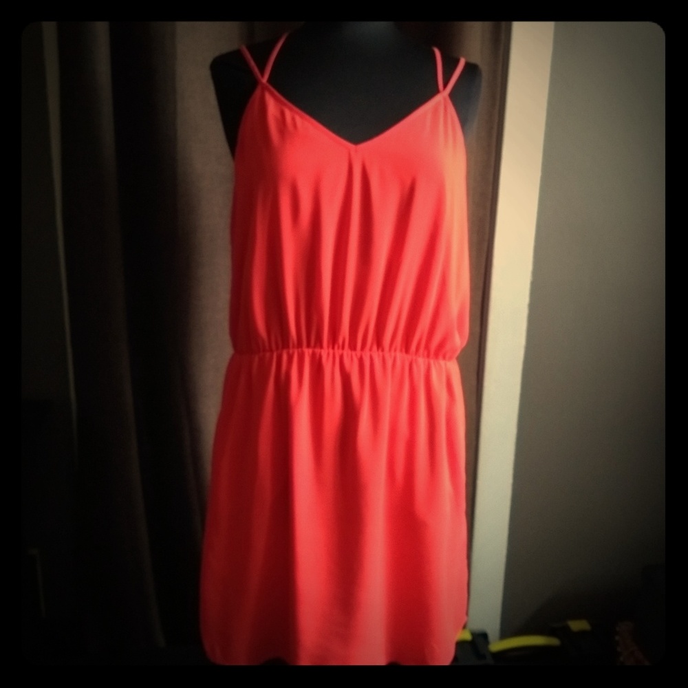 Banana republic red knee length dress
